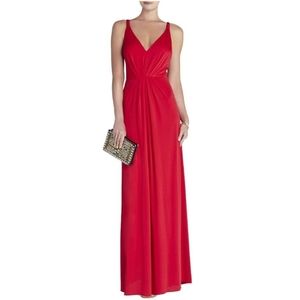 BCBG MAXAZRIA Rio Hali V-Neck Evening Gown